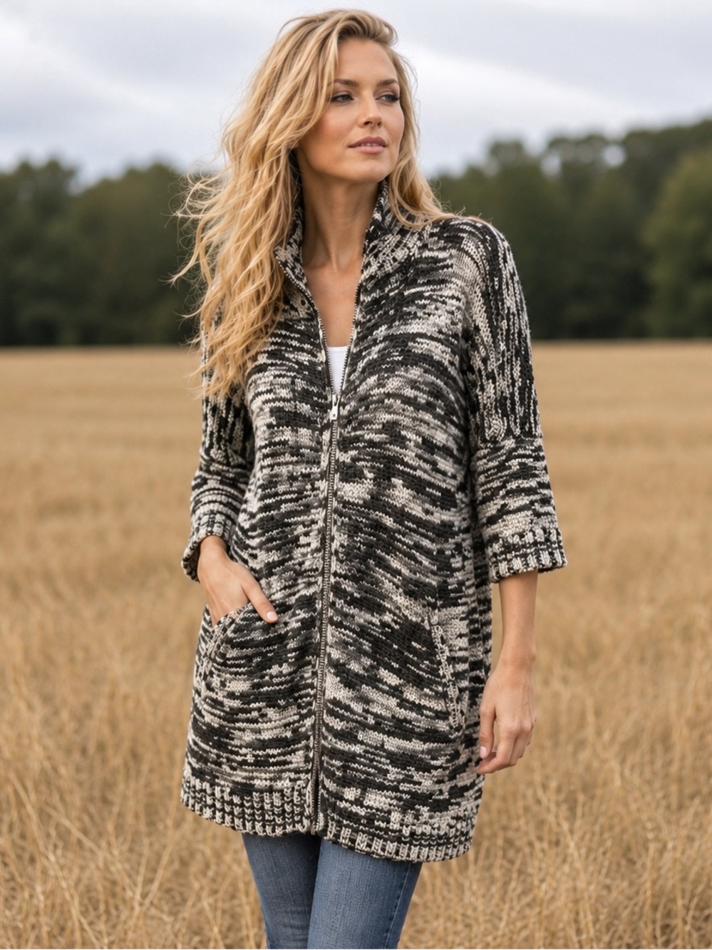 Gypsy 05 Hollywood Zip Cardigan w/pockets